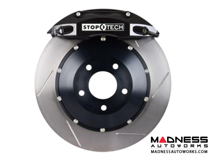 MINI Cooper/ Cooper S Front Big Brake Kit by Stop Tech - ST40 Black Calipers/ Slotted Rotors 328mmx28mm (R50/ 52/ 53)